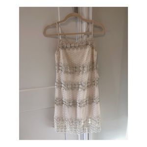 Phoebe by Kay Unger gold/ beige dress